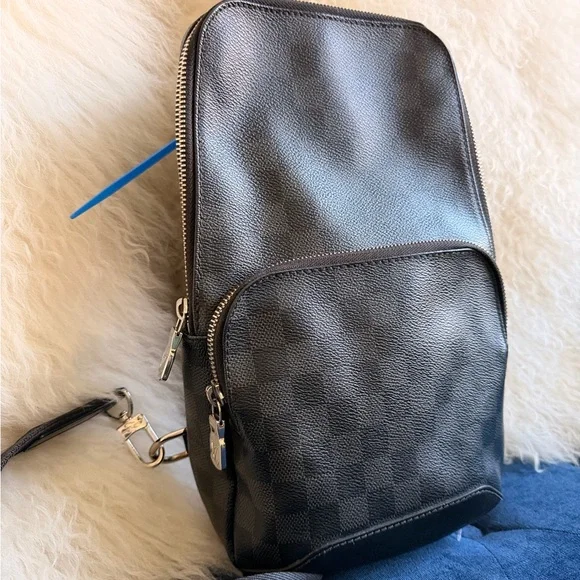 LOUIS VUITTON Avenue Sling Bag Damier Graphite Backpack shoulder - Picture 3 of 7